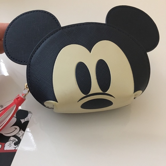 Disney Mickey Mouse Pouch Wallet Coin Purse Mini Makeup Bag - Picture 2 of 10